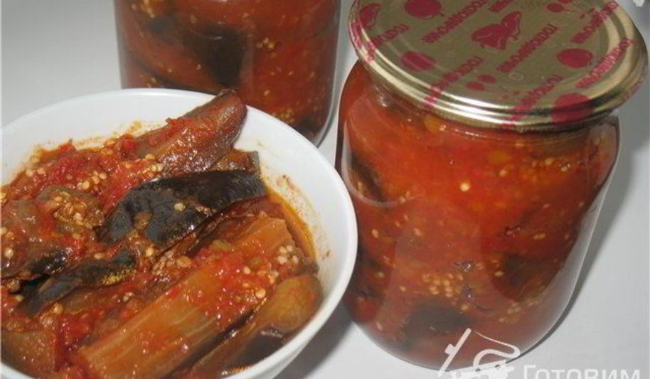 Рецепт баклажанов в аджике с яблоками