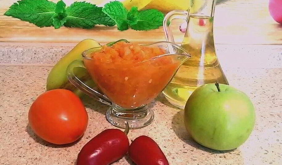 Рецепт фруктово-овощной аджика на зиму