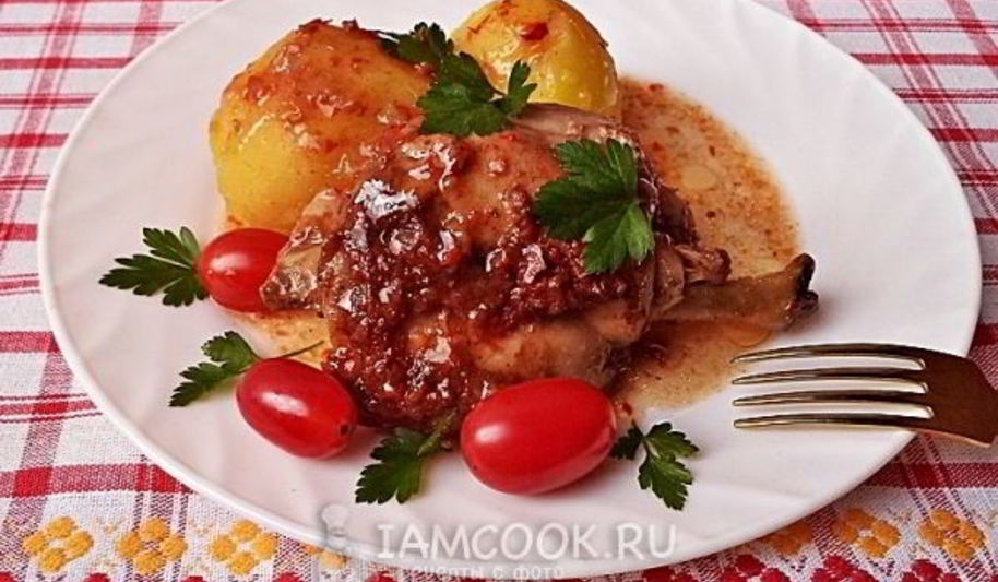 Рецепт кролика в аджике