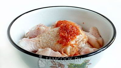 курица в маринаде из аджики