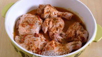 курица, запеченная с аджикой