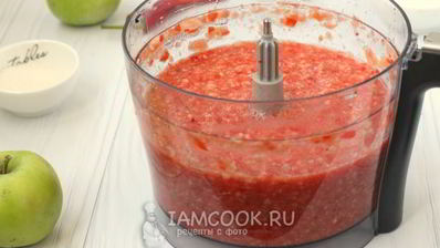 острая аджика с яблоками на зиму