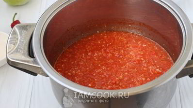 острая аджика с яблоками на зиму