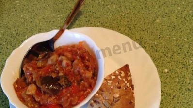 баклажаны с фасолью на зиму салат