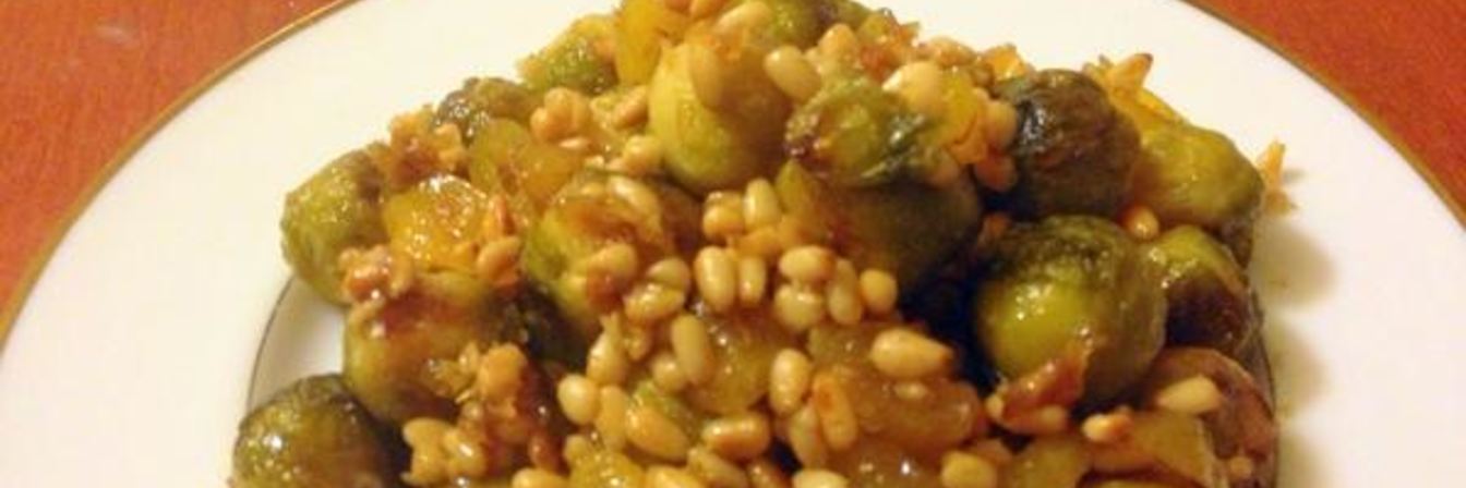 Брюссельская капуста с орешками и джемом