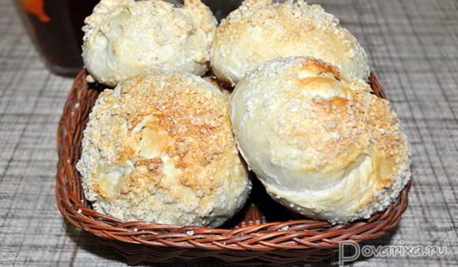 Рецепт булочек с джемом и штрейзелем