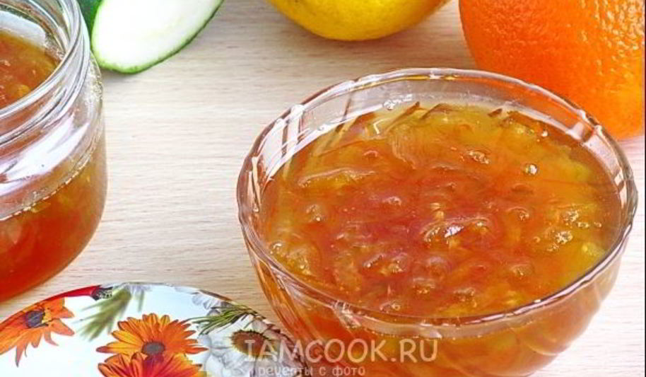 Рецепт джема из лимона, апельсина и цуккини