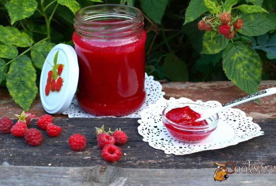 Малиновый джем без варки