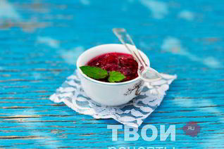 Малиновый джем с мятой