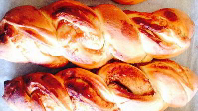 творожная коса с джемом