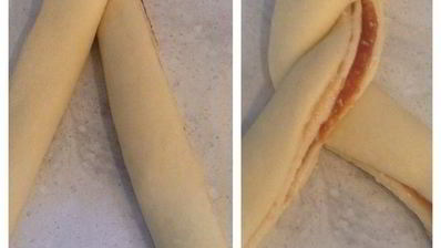 творожная коса с джемом