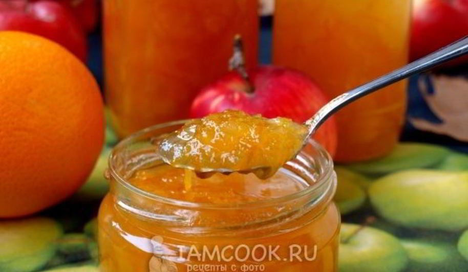 Рецепт яблочного джема с апельсинами на зиму