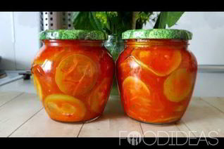 Кабачки на зиму с острым соусом