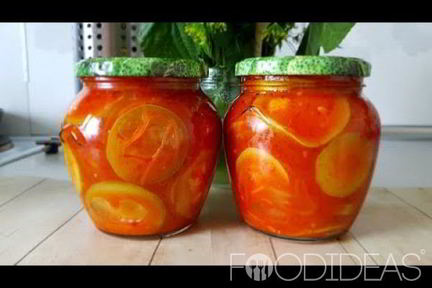 Кабачки на зиму с острым соусом