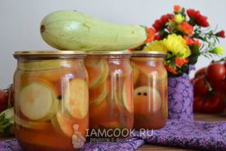 Кабачки с кетчупом чили на зиму