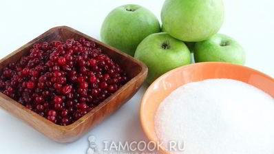 компот из брусники с яблоками на зиму