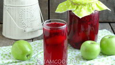 компот из брусники с яблоками на зиму