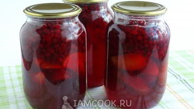 компот из брусники с яблоками на зиму