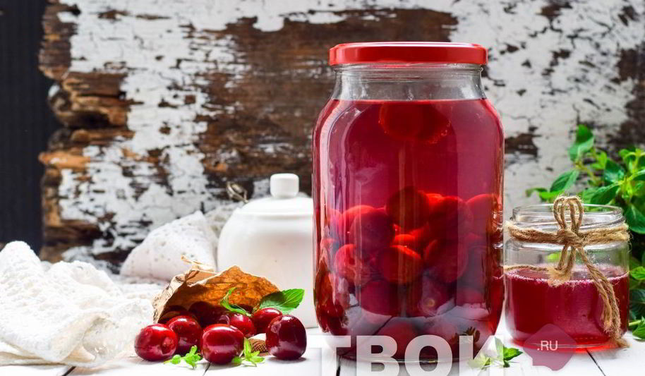 Рецепт компота из черешни на зиму