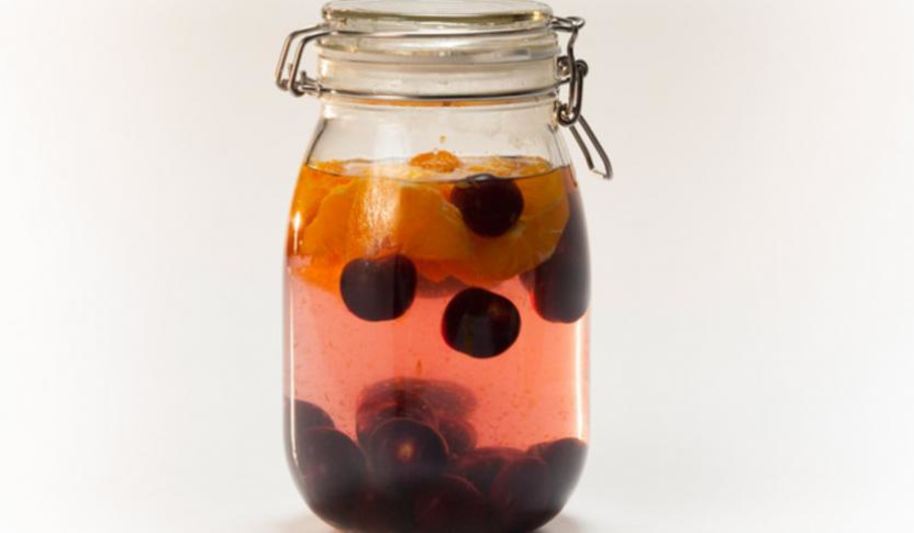 Рецепт компота из черешни с мандаринами