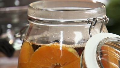 компот из черешни с мандаринами