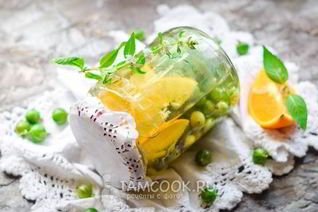 Компот из крыжовника с апельсином