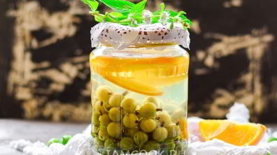 компот из крыжовника с апельсином