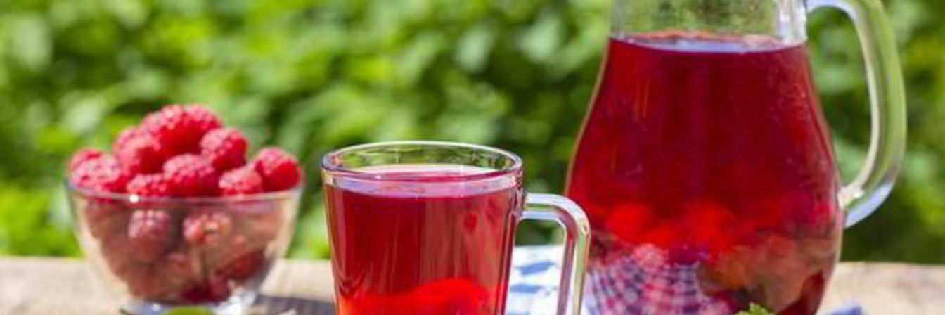 Компот из малины и черешни