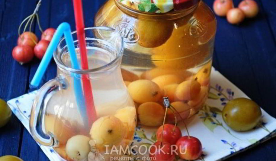 Рецепт компота из ранеток и слив на зиму