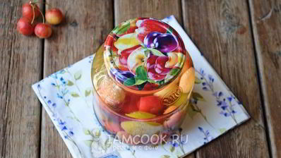 компот из ранеток и слив на зиму