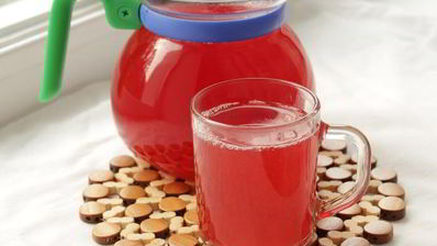 компот из ревеня и красной смородины