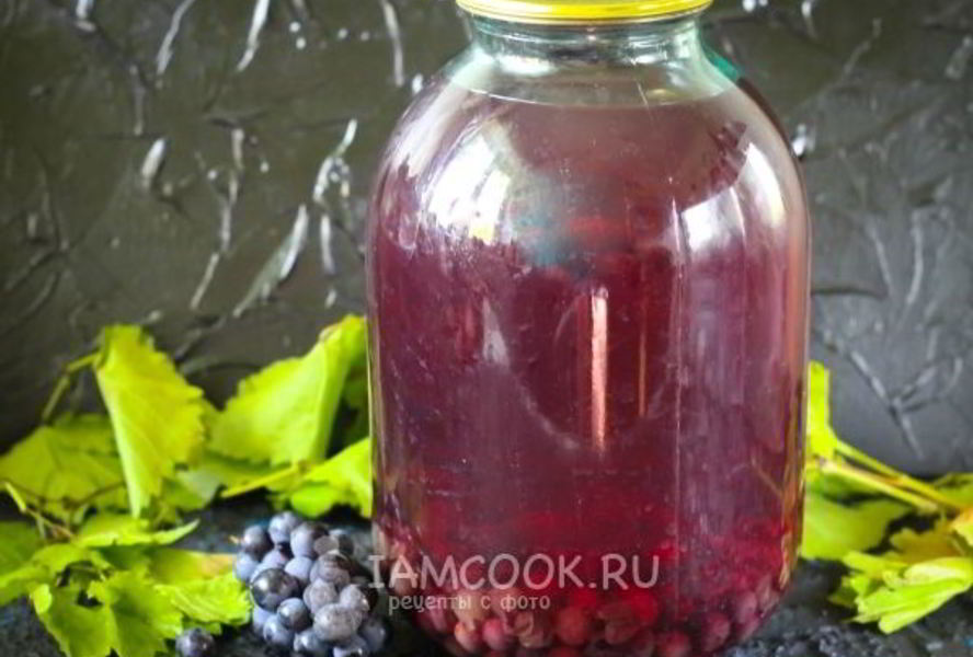 Компот из синего винограда на зиму