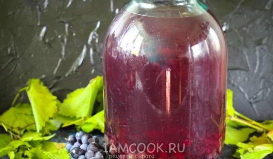 Рецепт компота из синего винограда на зиму