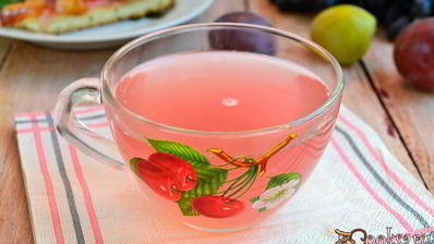 компот из слив и винограда