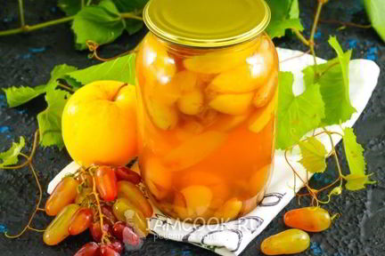 Компот из винограда и яблок на зиму