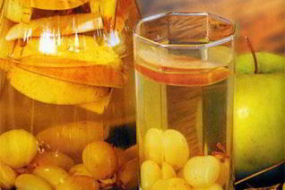 Компот из винограда с яблоками