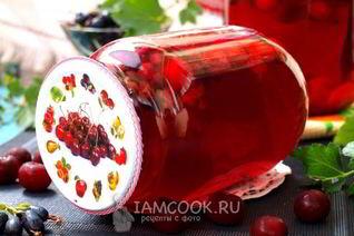 Компот из вишни и смородины