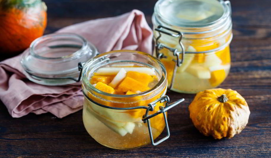 Рецепт тыквенно-яблочного компот с гуавой