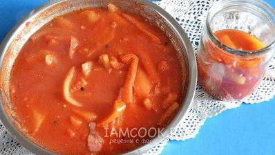лечо из болгарского перца с томатной пастой