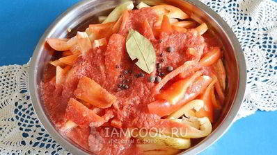 лечо из болгарского перца с томатной пастой