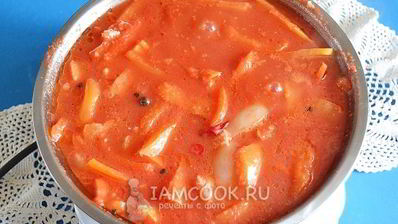 лечо из болгарского перца с томатной пастой