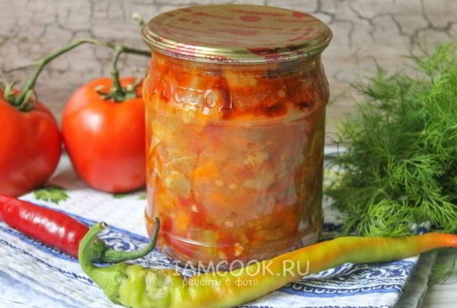 Лечо из кабачков с помидорами на зиму