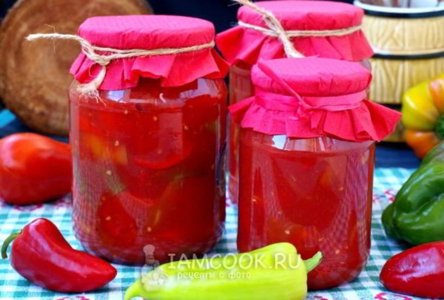 Лечо из перца и помидоров без уксуса