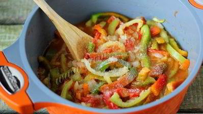 лечо из перца и помидоров