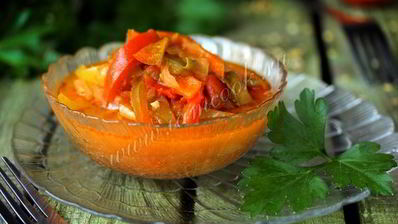 лечо из перца и помидоров