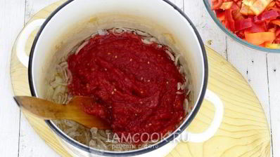 лечо из перца, помидоров и лука