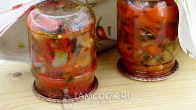 лечо из перца, помидоров и лука