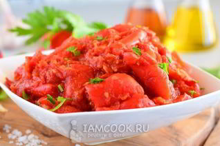 Лечо из помидоров и перца с чесноком