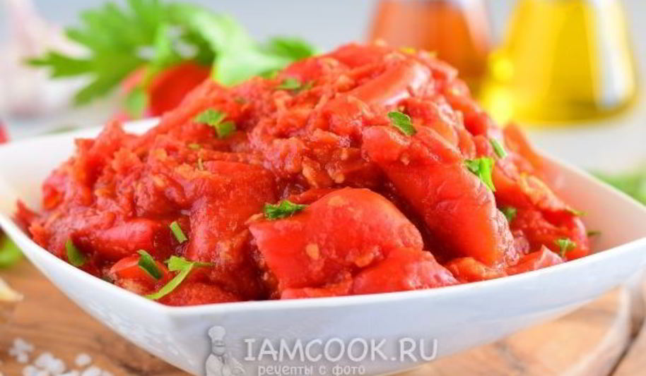 Рецепт лечо из помидоров и перца с чесноком