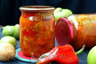 Лечо из зеленых помидоров